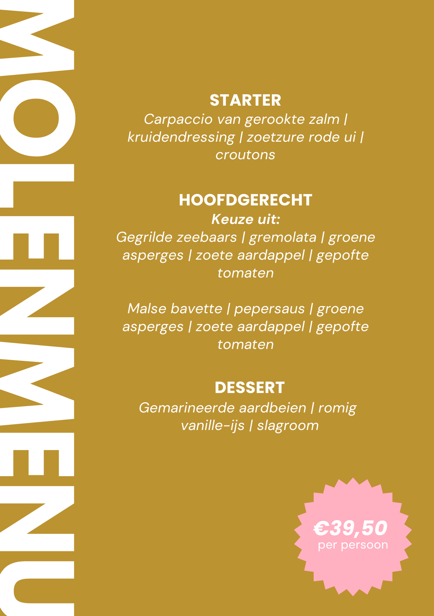 paasmenu Emmamolen